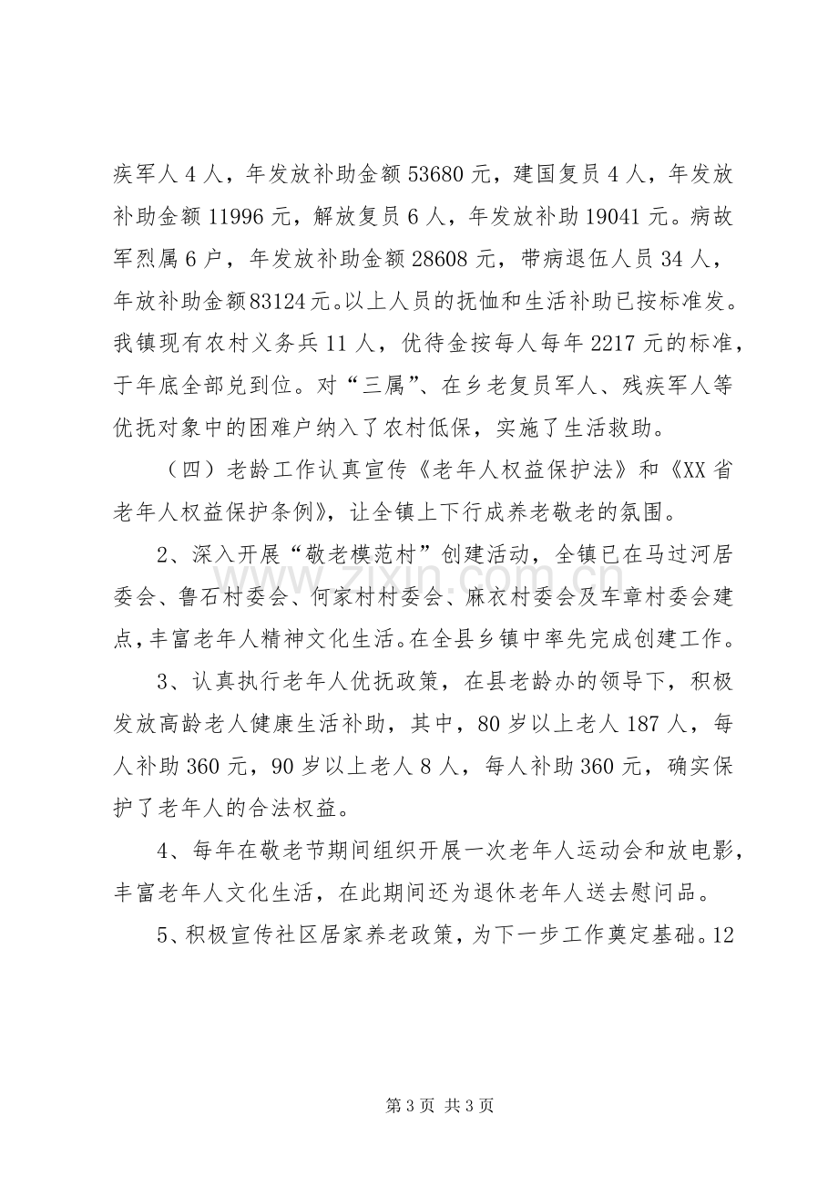 XX年乡镇民政办工作总结及XX年工作计划.docx_第3页