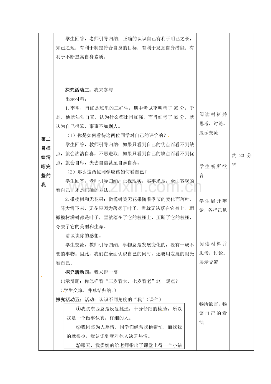 七年级思想品德上册 新自我新认识教案1 鲁教版.doc_第2页