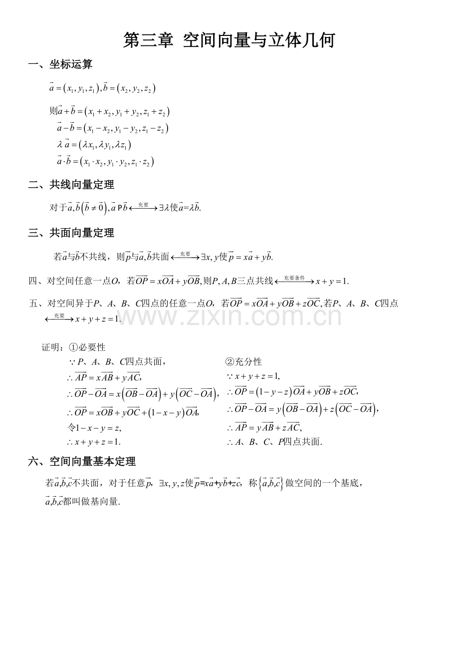 高中数学选修2-1《空间向量与立体几何》知识点讲义.doc_第1页