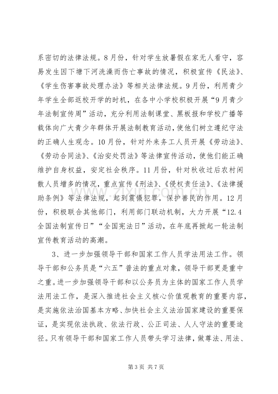 XX年县普法依法治理工作计划 .docx_第3页