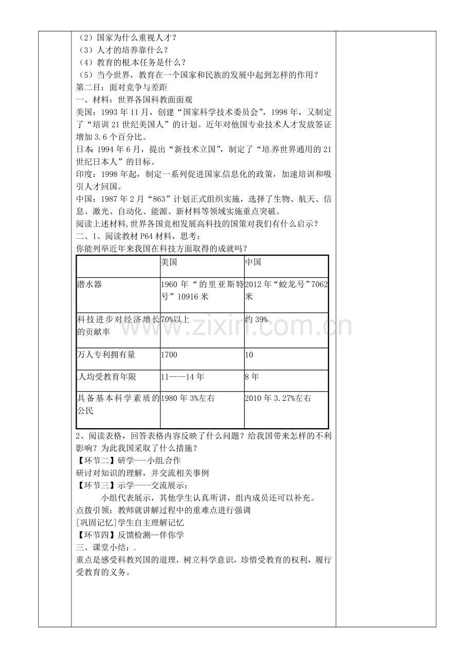 九年级政治全册 3.7.1 时代的选择教案 鲁教版-鲁教版初中九年级全册政治教案.doc_第2页