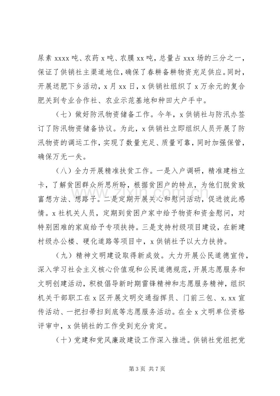 供销社XX年工作总结和XX年工作计划 .docx_第3页