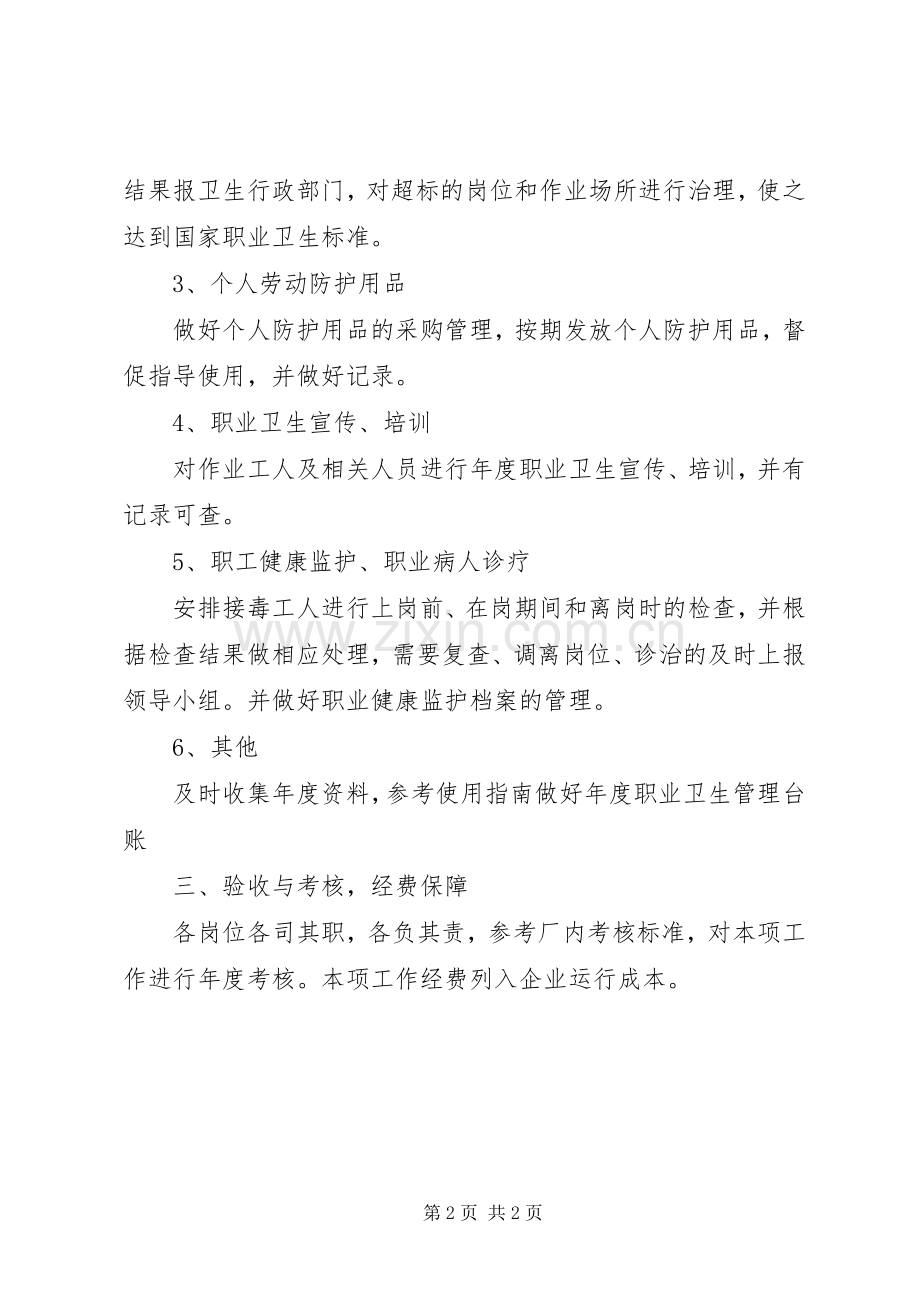 职业病防治计划与实施方案_1 .docx_第2页