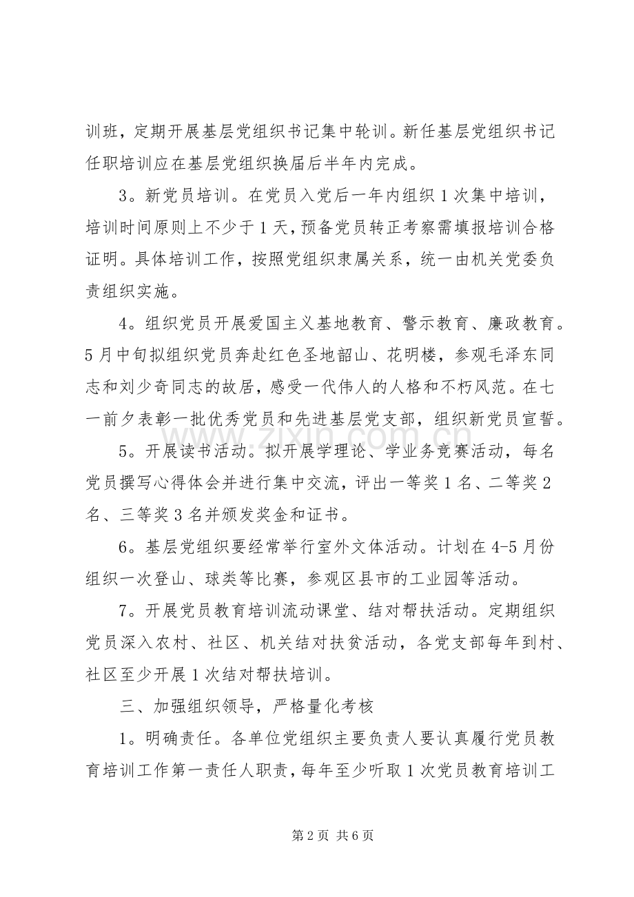 XX年度党员培训学习计划.docx_第2页