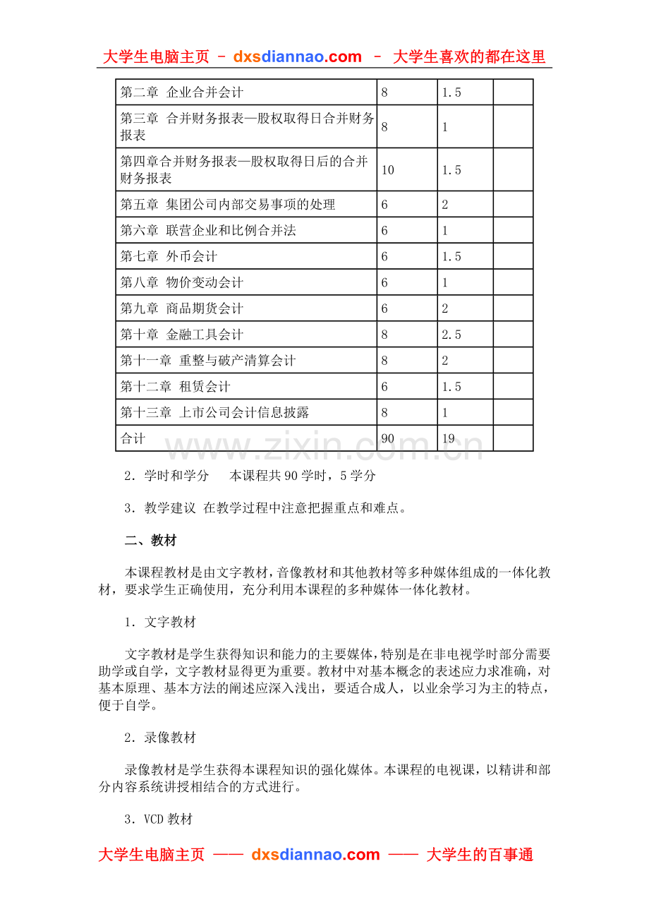 会计学专业高级财务会计教学大纲.doc_第2页