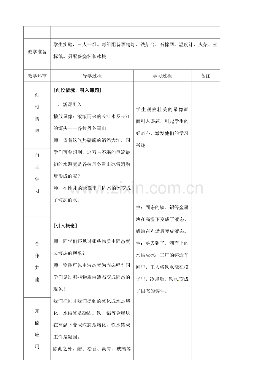 九年级物理全册《12.2 熔化与凝固》教案 （新版）沪科版-（新版）沪科版初中九年级全册物理教案.doc_第2页