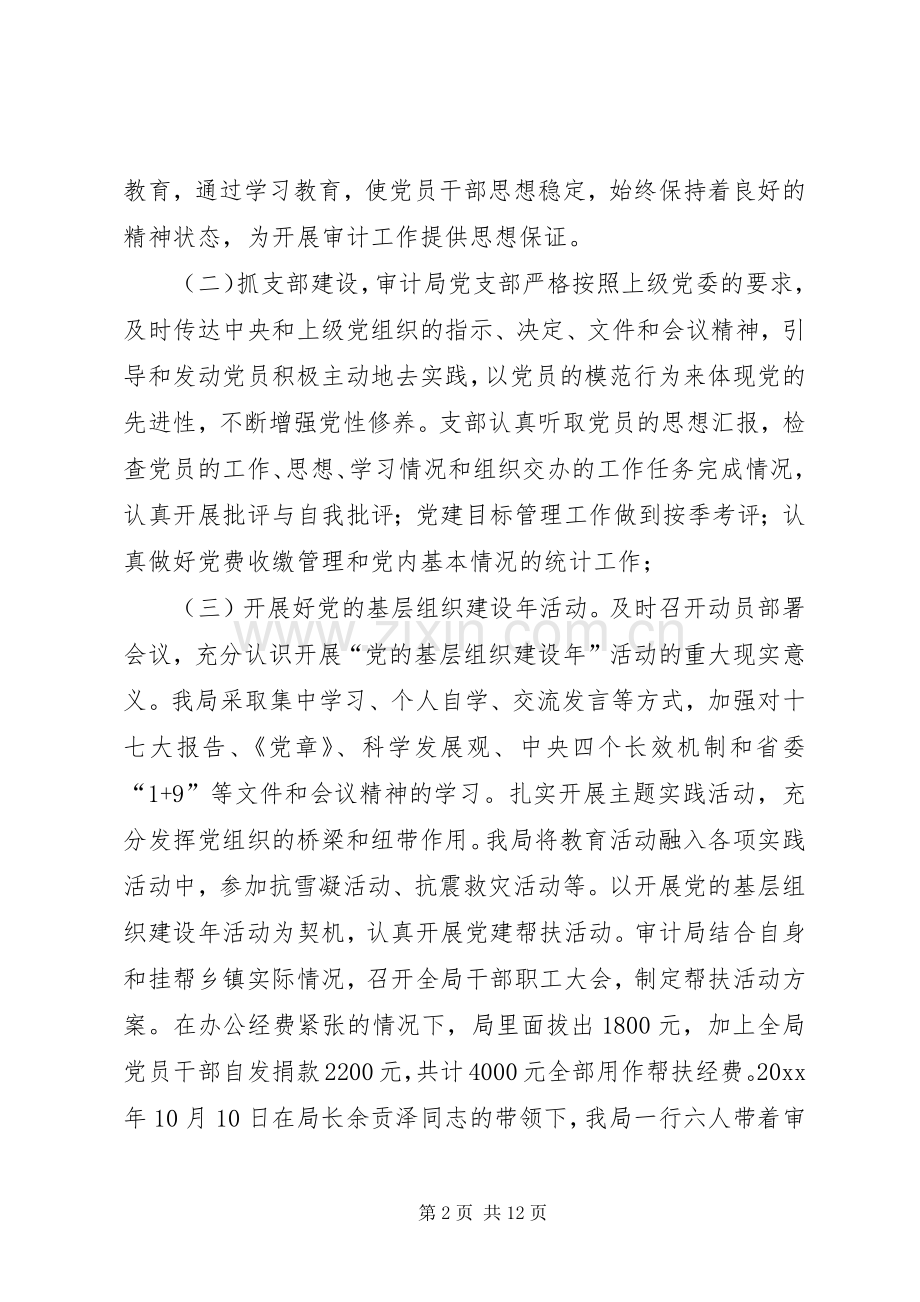 县审计局工作总结及工作安排 .docx_第2页