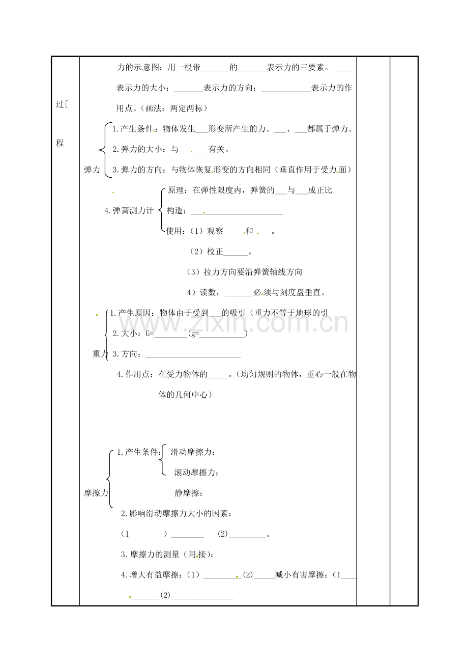 江苏省仪征市八年级物理下册 第八章 力教案 苏科版-苏科版初中八年级下册物理教案.doc_第2页