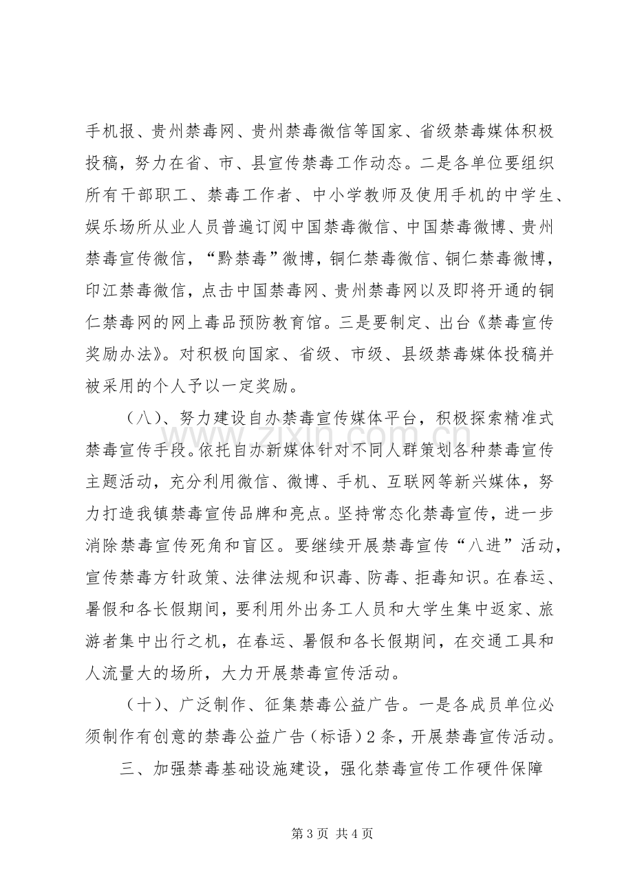 乡镇XX年禁毒宣传工作安排意见.docx_第3页