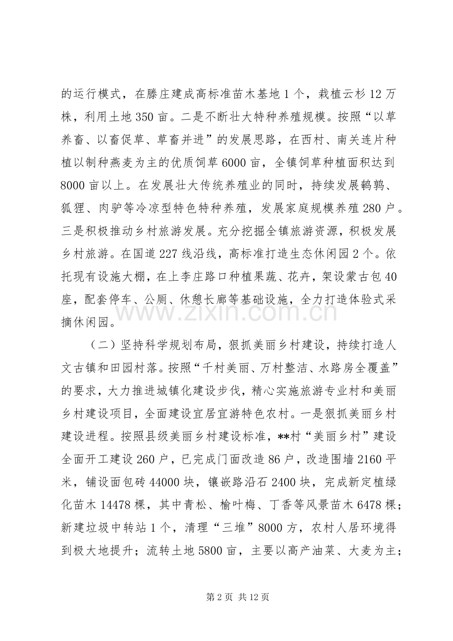 镇XX年度上半年工作总结及下半年工作计划 .docx_第2页