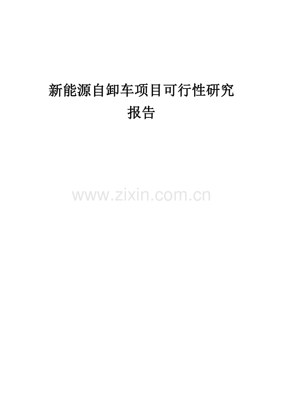 新能源自卸车项目可行性研究报告.docx_第1页