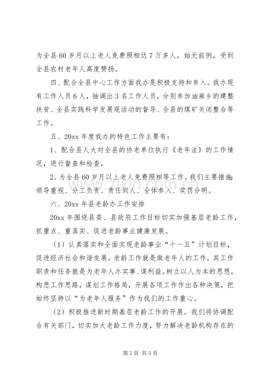 县老龄办工作总结与工作计划 .docx_第2页