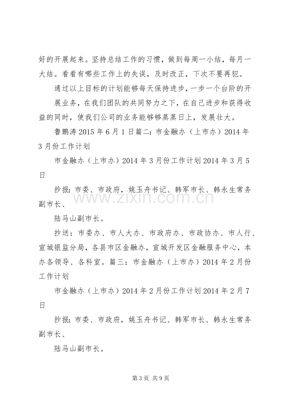 20XX年金融工作计划 .docx_第3页