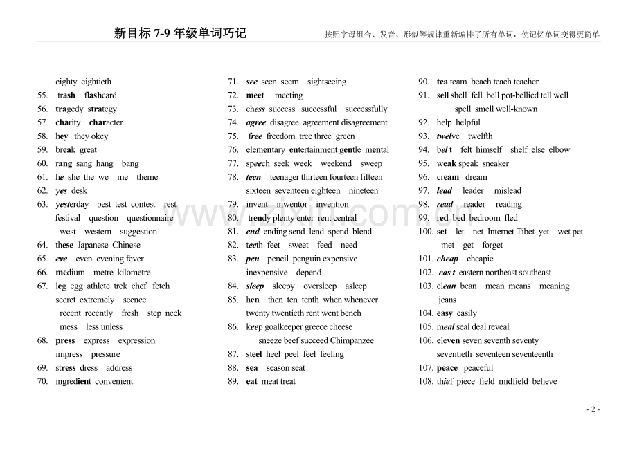 西点课业--中考英语单词巧记忆.doc_第2页