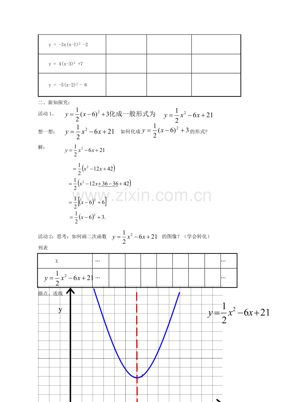 二次函数y=ax2+bx+c图象和性质.doc_第2页