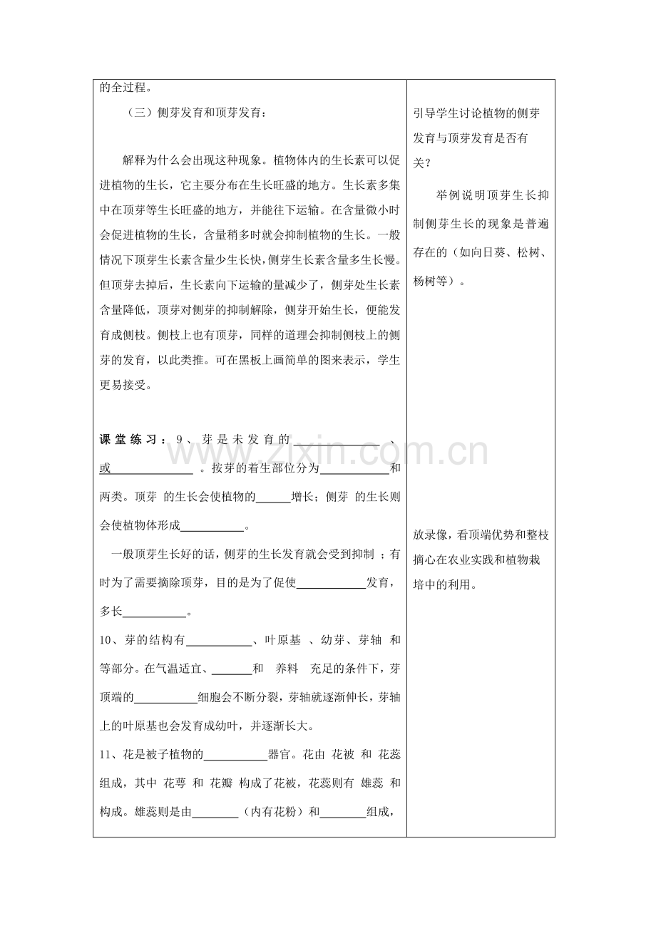 七年级科学下册 第1章 代代相传的生命 第4节 植物的一生（3）教案 （新版）浙教版-（新版）浙教版初中七年级下册自然科学教案.doc_第2页