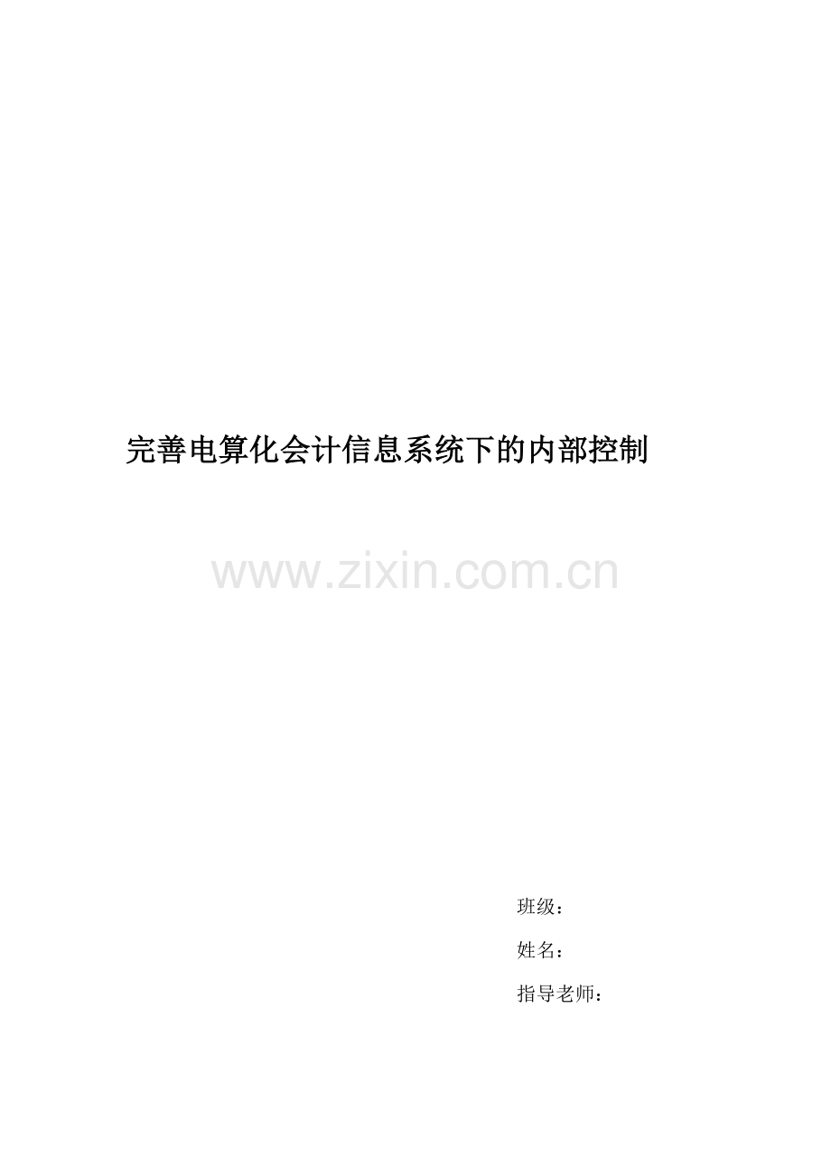 完善电算化会计信息系统下的内部控制.doc_第1页