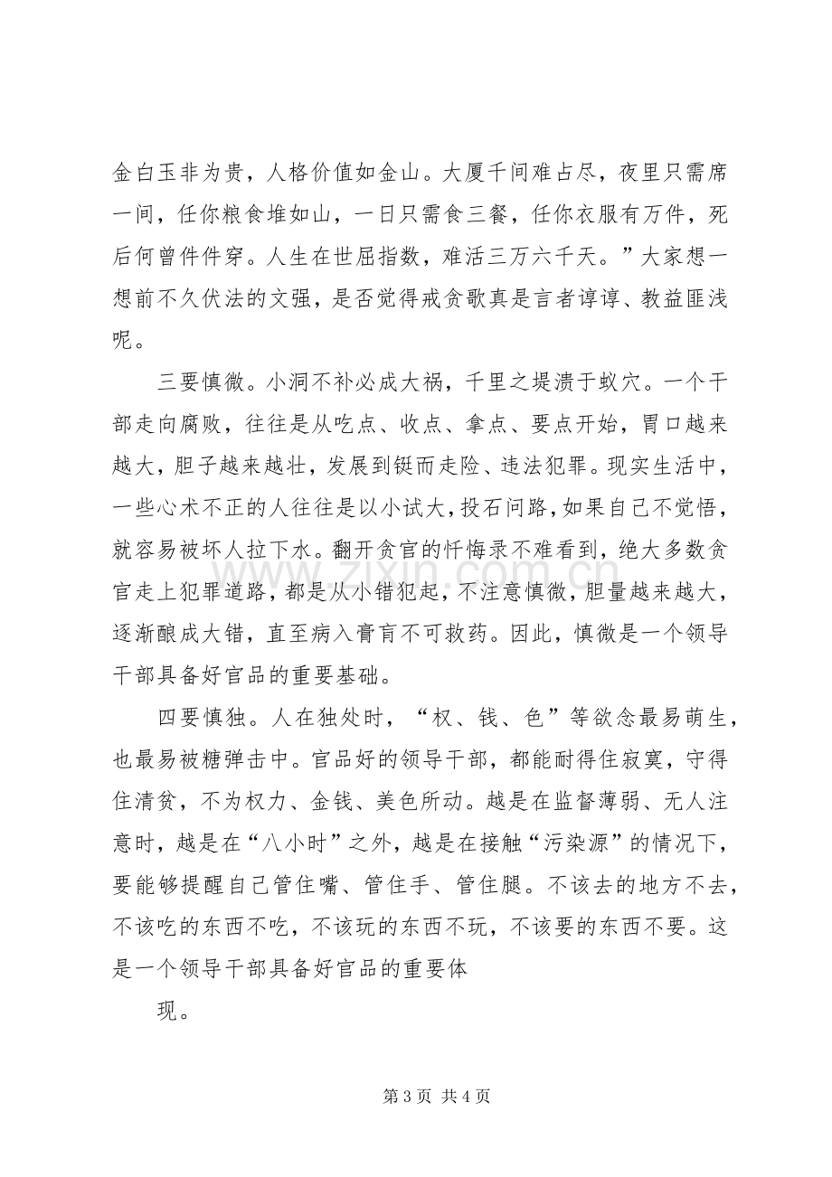 在新任领导干部集体廉政谈话会上的讲话发言.docx_第3页