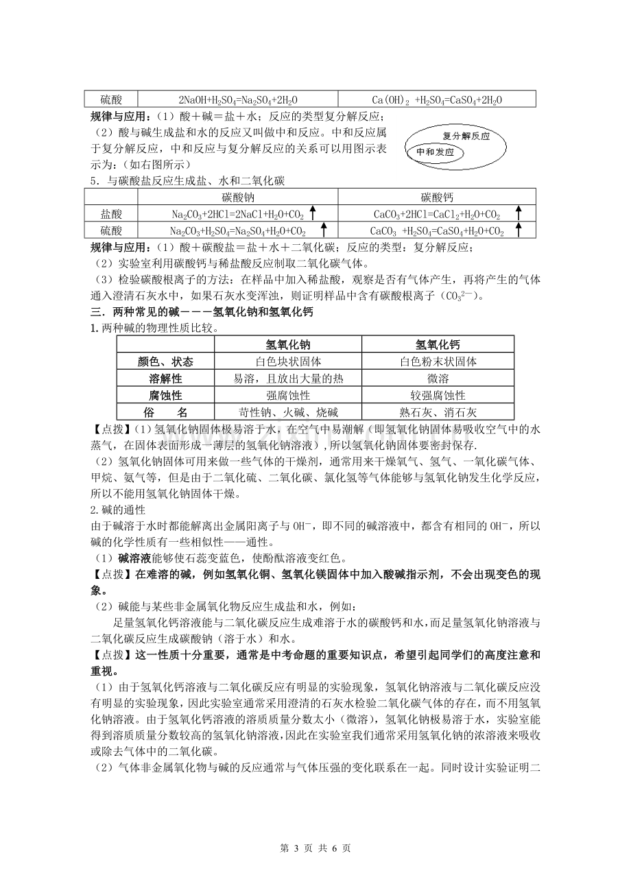 九年级化学酸和碱学案.doc_第3页