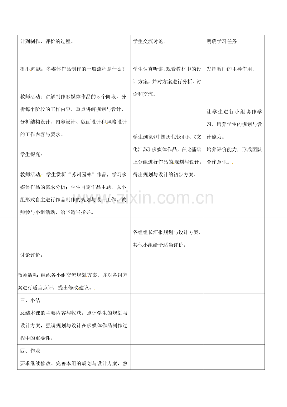 八年级信息技术上册 4 多媒体制作流程教案 苏教版-苏教版初中八年级上册信息技术教案.doc_第2页