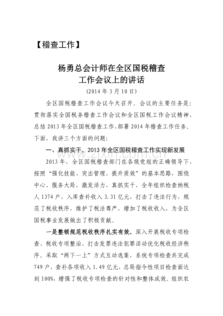 税务领导讲话稽查篇.docx_第1页