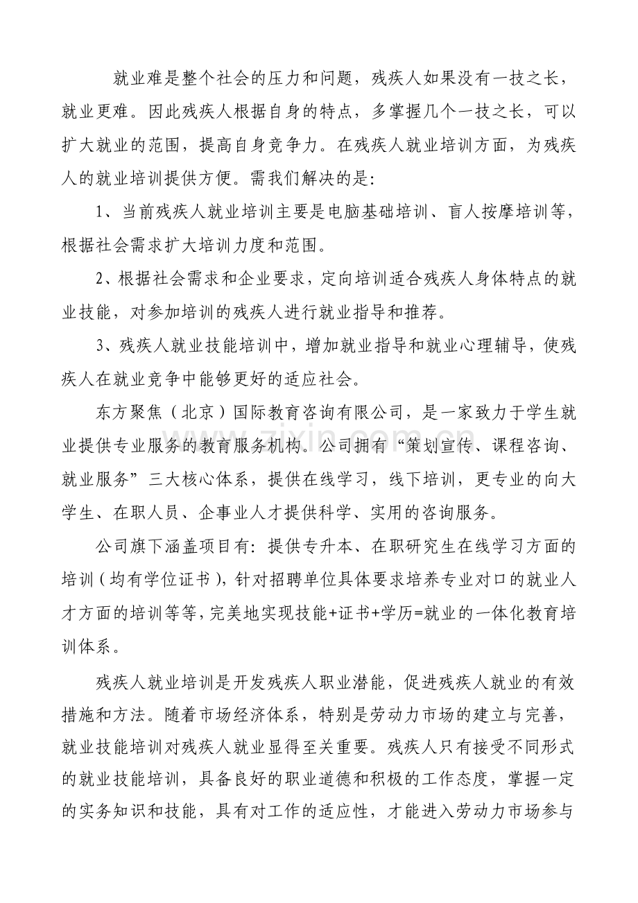 残疾人就业技能培训项目书.doc_第2页