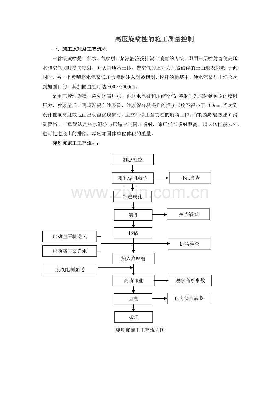 高压旋喷桩的施工质量控制.docx_第1页