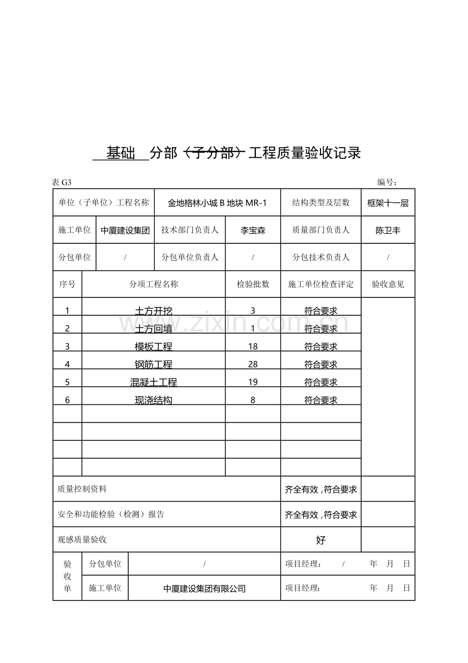 工程质量验收记录汇总表(doc 9页).docx_第1页