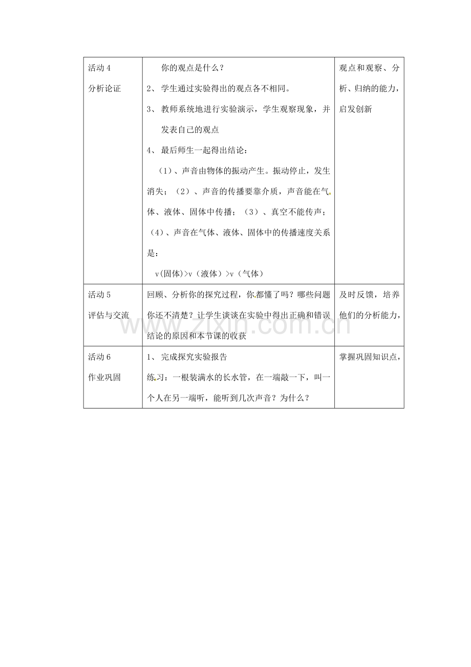 八年级物理上册 第一节科学探究：声音的产生与传播教案 沪科版.doc_第2页