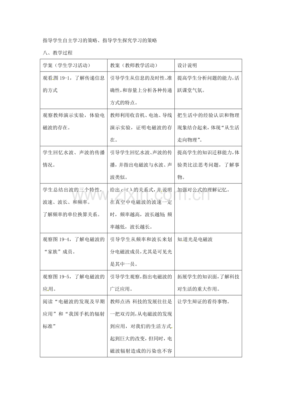 山东省惠东县白花镇第一中学九年级物理下册《19.1 最快的“信使”》教学设计 沪粤版.doc_第2页