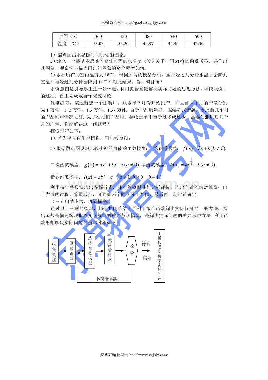 北师大版高一数学必修1教案-函数模型的应用实例(Ⅲ).doc_第2页