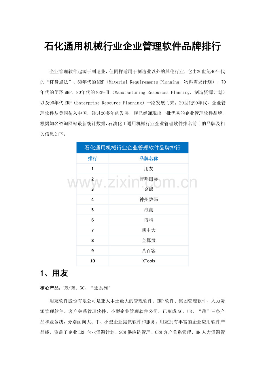 石油化工通用机械工业行业企业管理软件品牌排行.doc_第1页