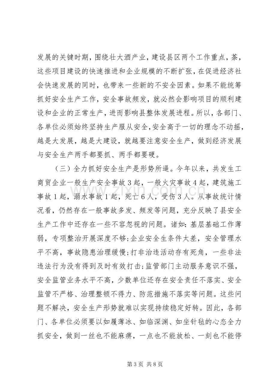 XX年县长安全生产会议讲话发言稿.docx_第3页