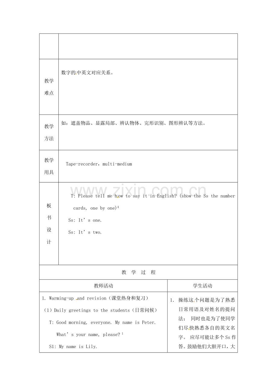 山东省烟台20中七年级英语 《Unit4 My name’s Gina》教学设计.doc_第2页