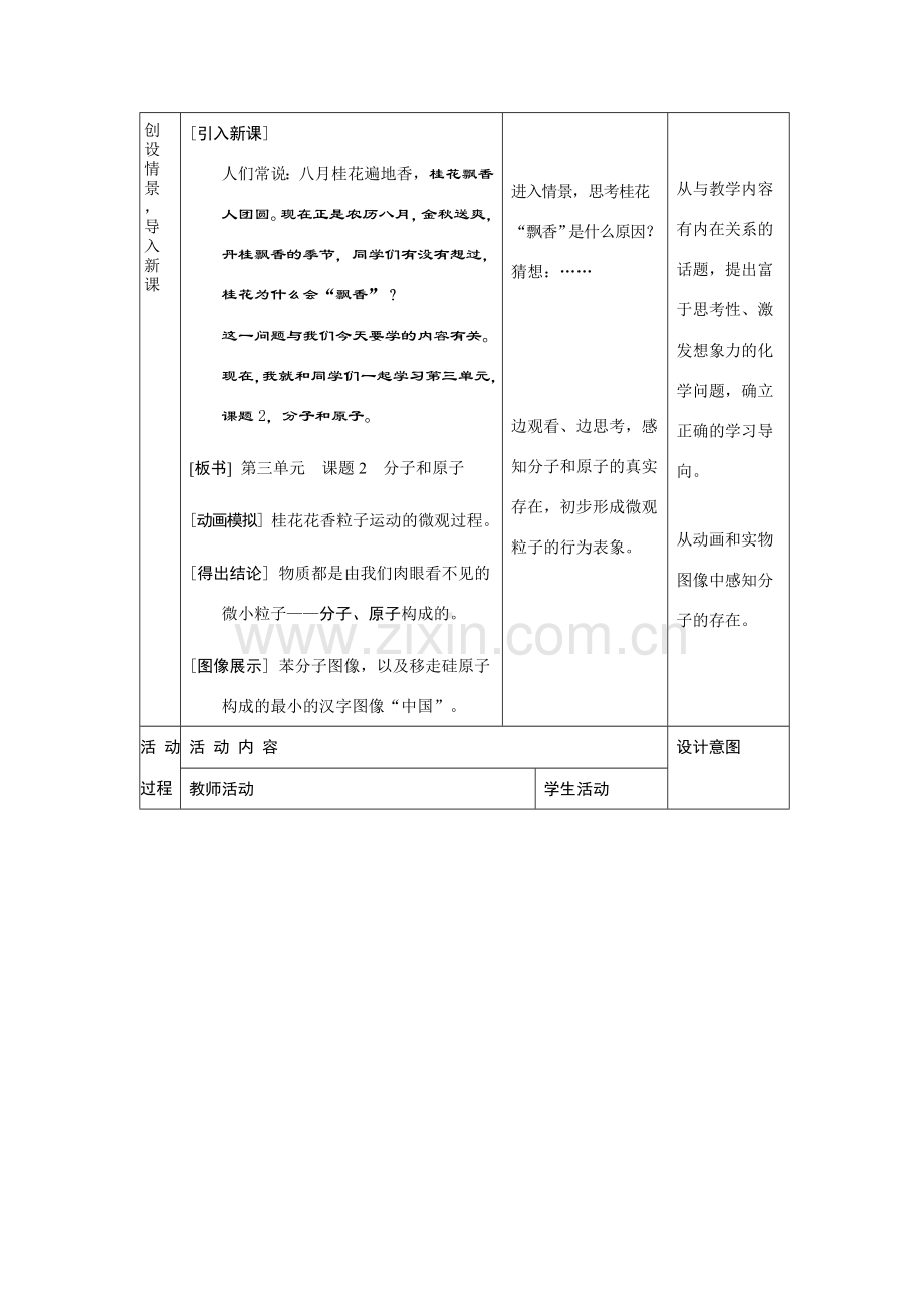 九年级化学上册 3.2分子和原子教案(6) 人教新课标版.doc_第2页