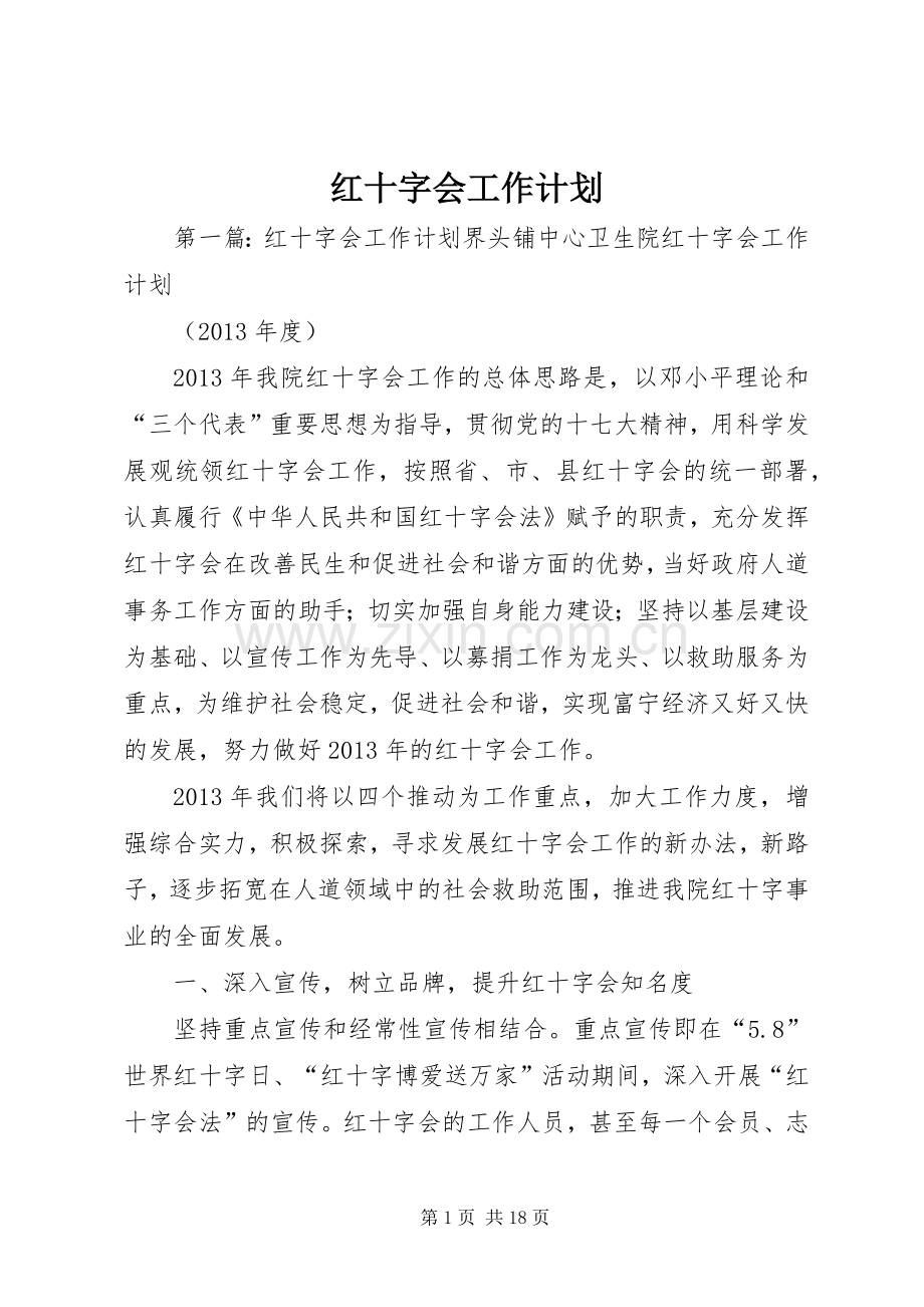 红十字会工作计划.docx_第1页