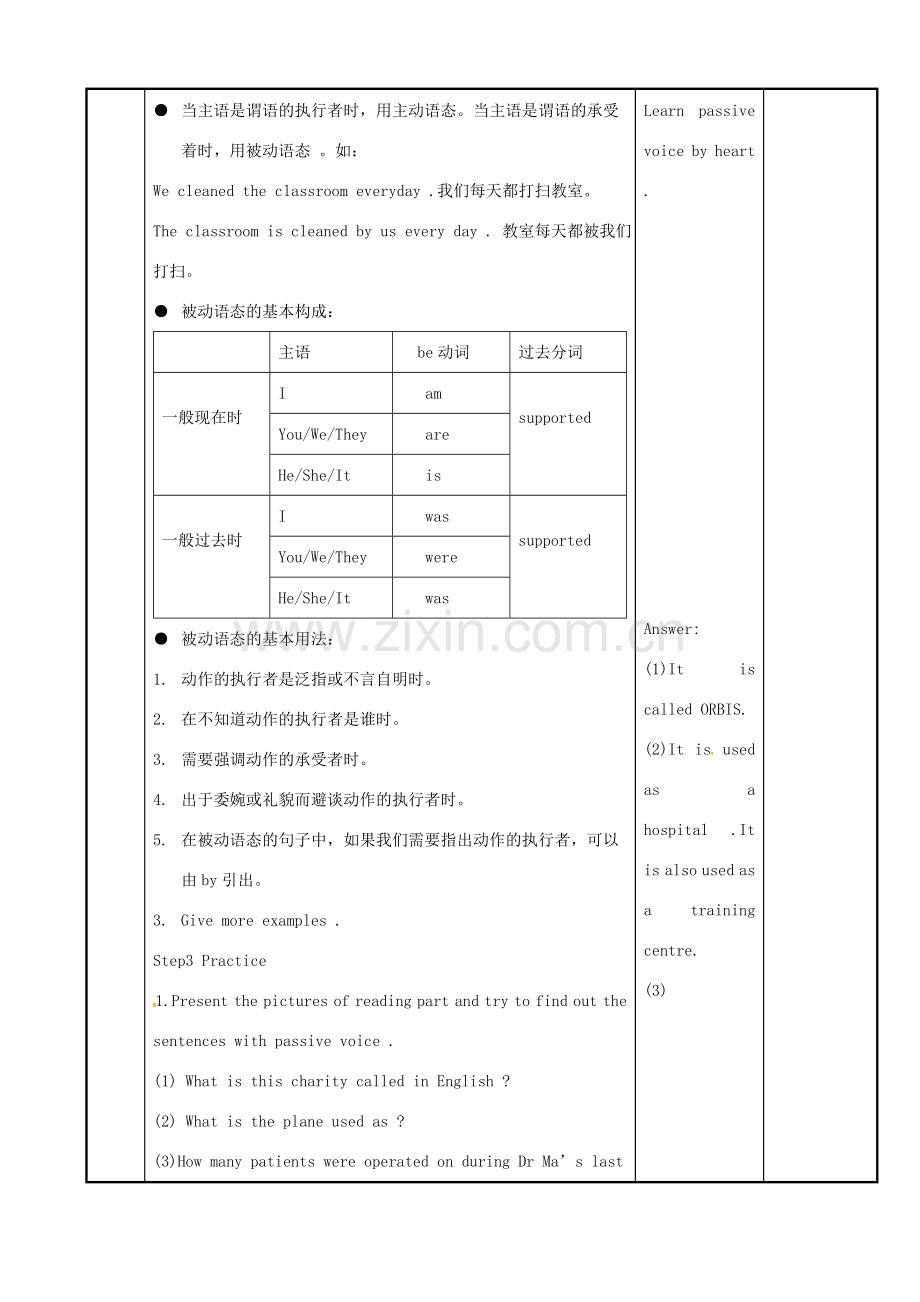 八年级英语下册 Unit 7 International charities grammar 1教案 （新版）牛津版-（新版）牛津版初中八年级下册英语教案.doc_第3页