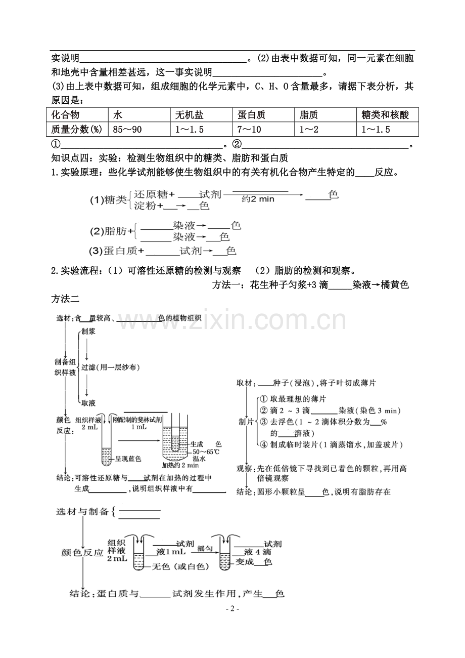 生物一轮复习学案细胞中的元素与化合物.doc_第3页