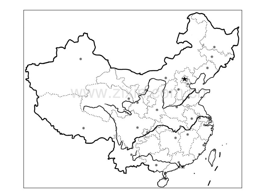 中国行政区划空白图.doc_第3页