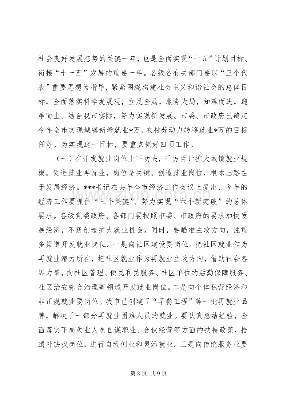 在市就业领导小组成员会议上的讲话发言(1).docx_第3页