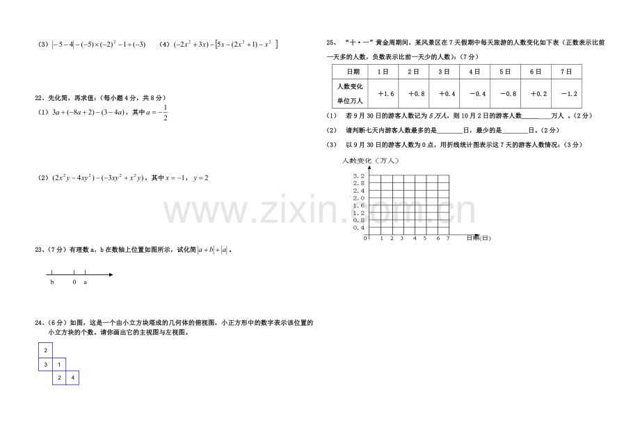 七年级数学上期期中竞赛试题.doc_第2页