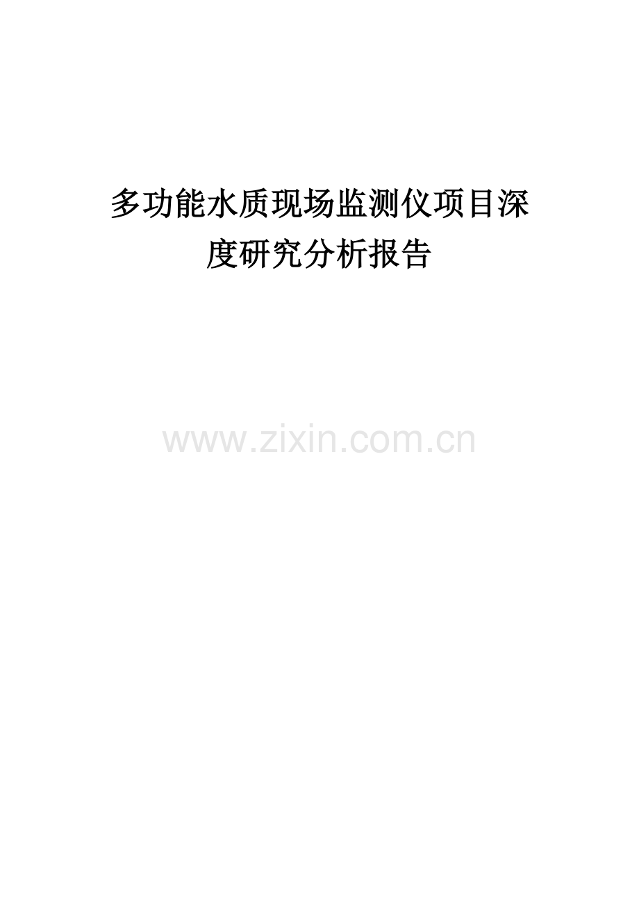 多功能水质现场监测仪项目深度研究分析报告.docx_第1页