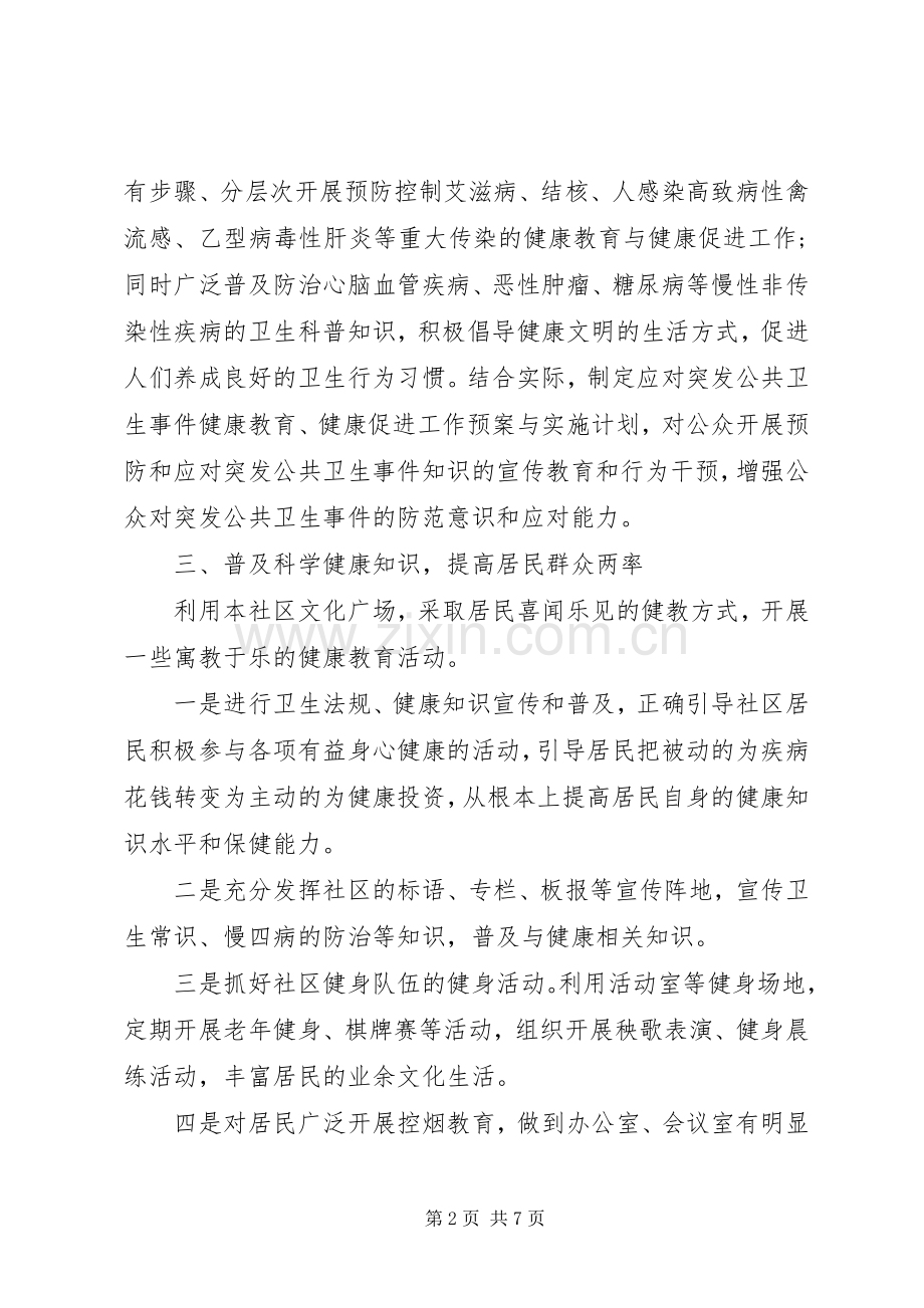 XX年社区健康教育工作计划(2).docx_第2页