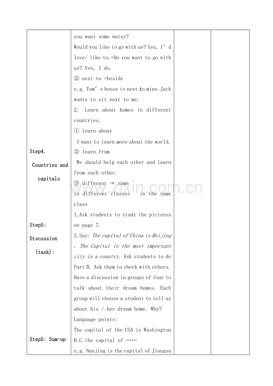 七年级英语下册 Unit1 Dream homes教案 牛津版.doc_第2页