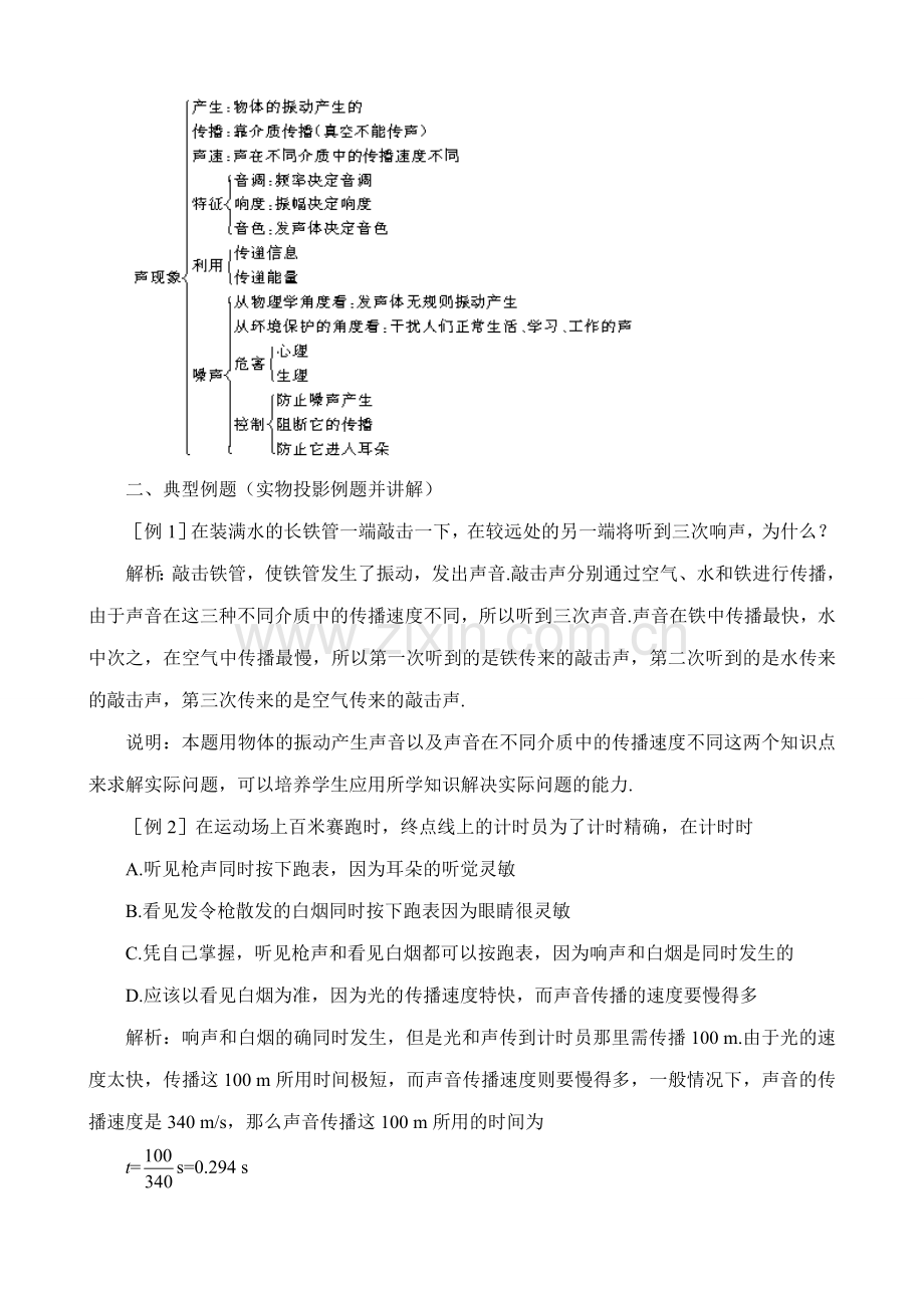 八年级物理新人教版第一章 声现象 复习和应用.doc_第2页