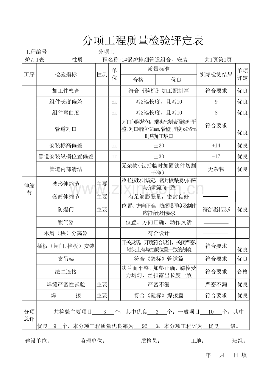 分项工程质量检验评定表汇编.docx_第1页