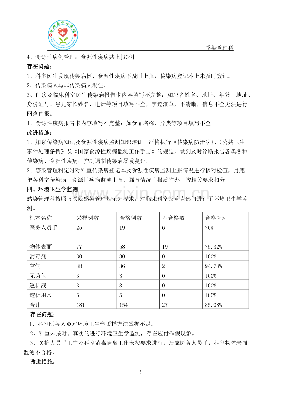 医院感染管理2017年第三季度信息反馈.doc_第3页