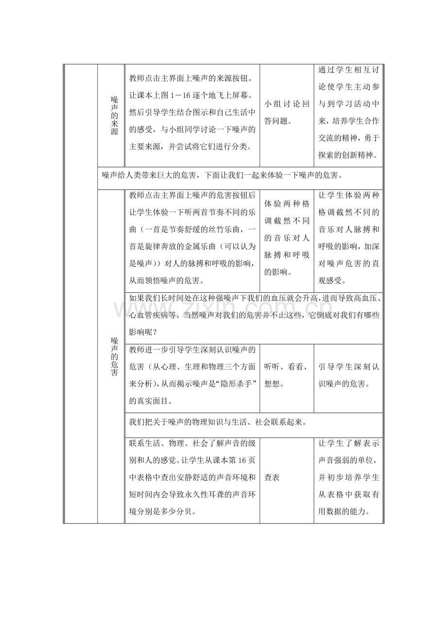 八年级物理上册 令人厌烦的噪声教案2 苏科版.doc_第3页