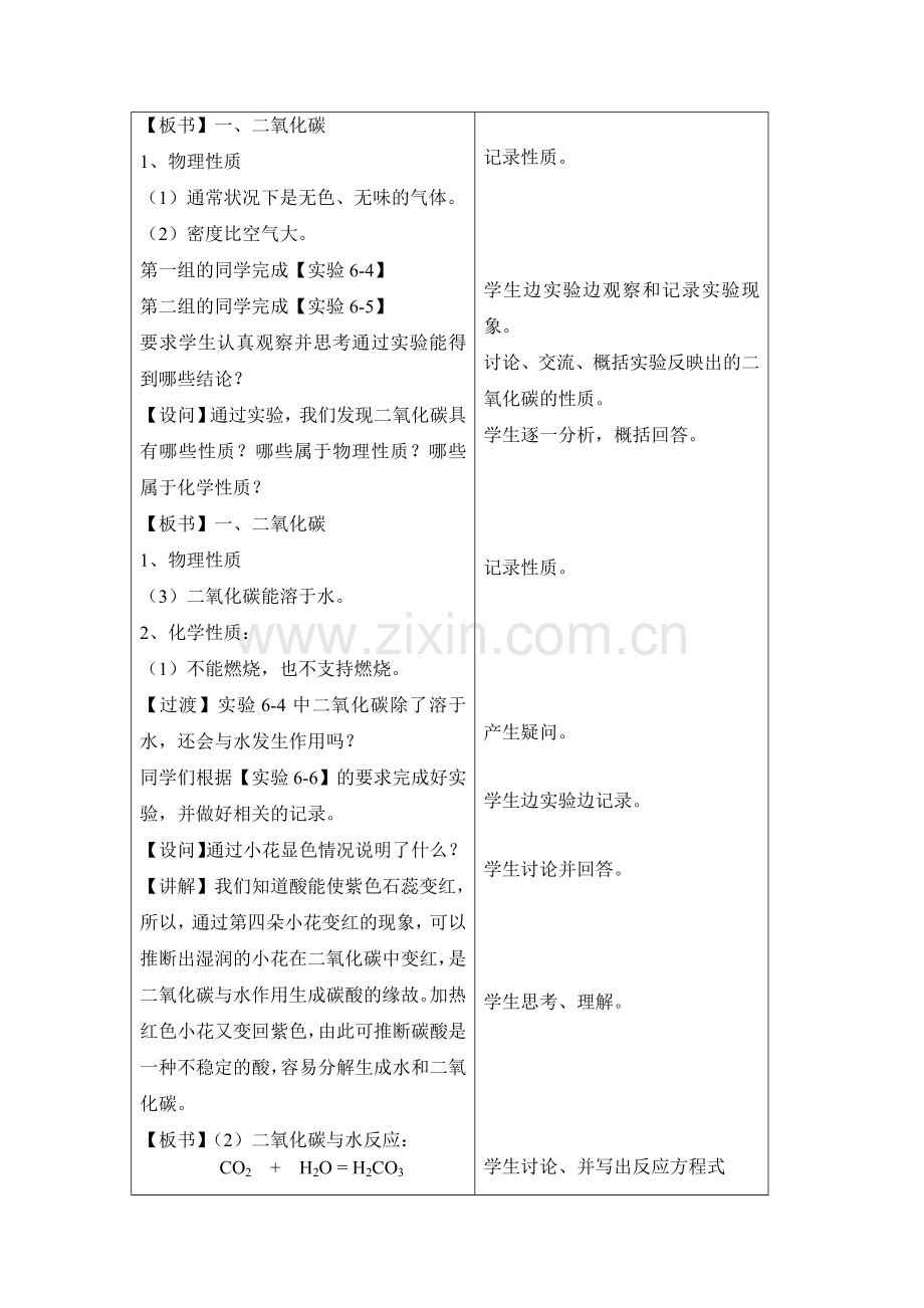 二氧化碳性质（教案）.doc_第2页