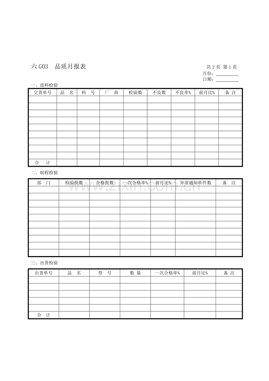 企业管理表格品质管理G纵表格.docx_第3页